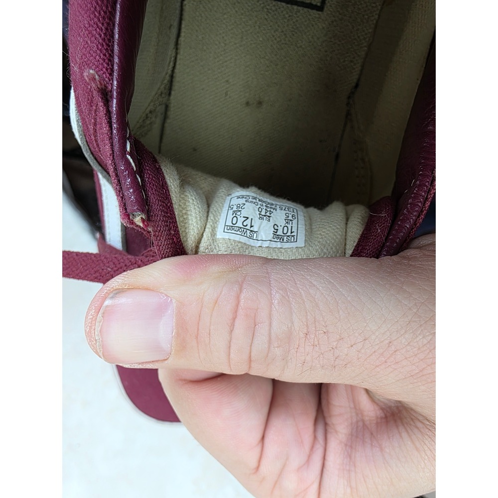 Vans Old Skool Burgundy Maroon Low Top Skate Shoes Mens 10.5 Womens 12 - Picture 6 of 10